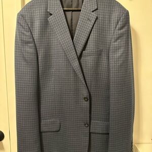 Men's Blue Checkered Blazer